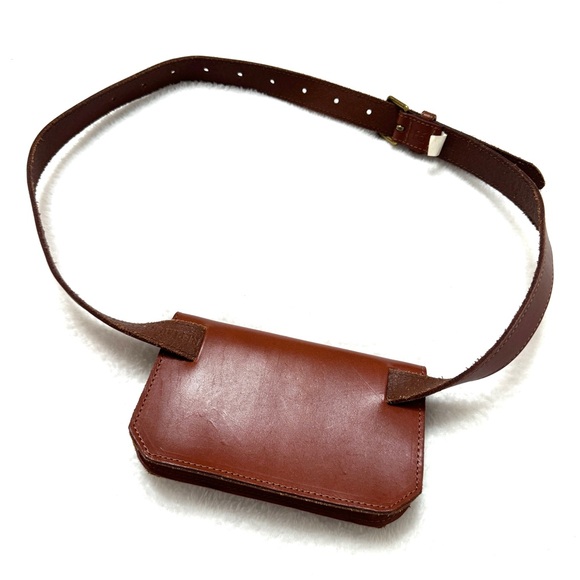 Banana Republic Heritage Leather Belt Bag ONE SIZE - Picture 5 of 10